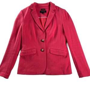 Talbots Coral Pink Aberdeen Blazer Two-Button Tailored‎ Jacket Size 2